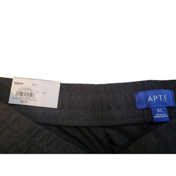 Apt. 9 Pants Women Sz XL Dark Gray Premier Flex Performance Slim Fit NWT - Picture 5 of 7